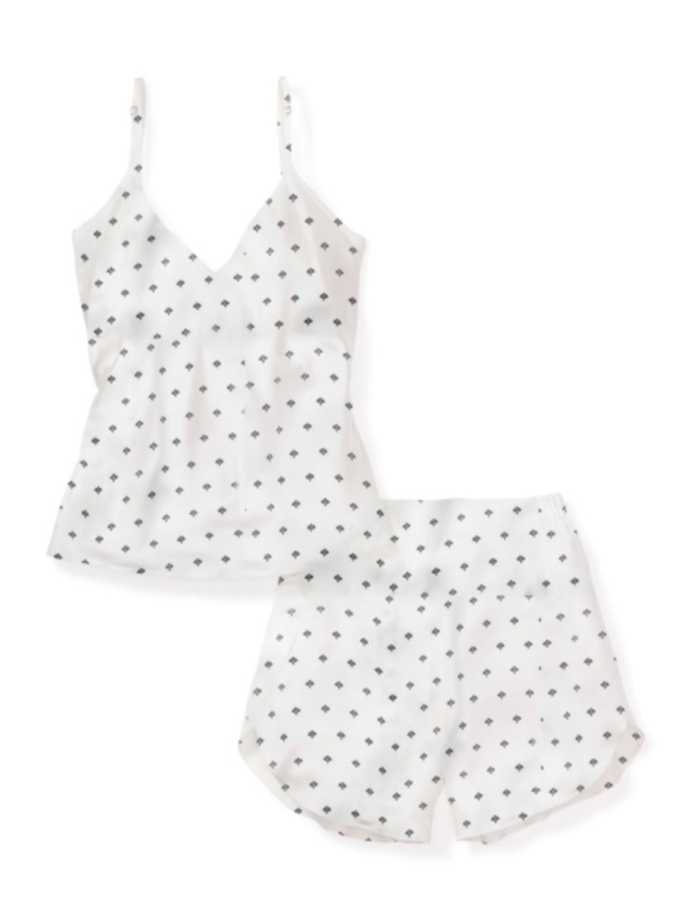 Silk Cami Short Set | White Art Nouveau - Petite Plume NWL XL